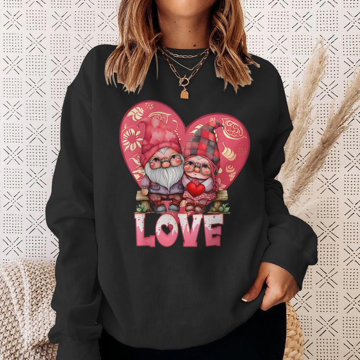 Happy Valentines Day Gnome With Love Gnome Valentines Day Sweatshirt Gifts for Her