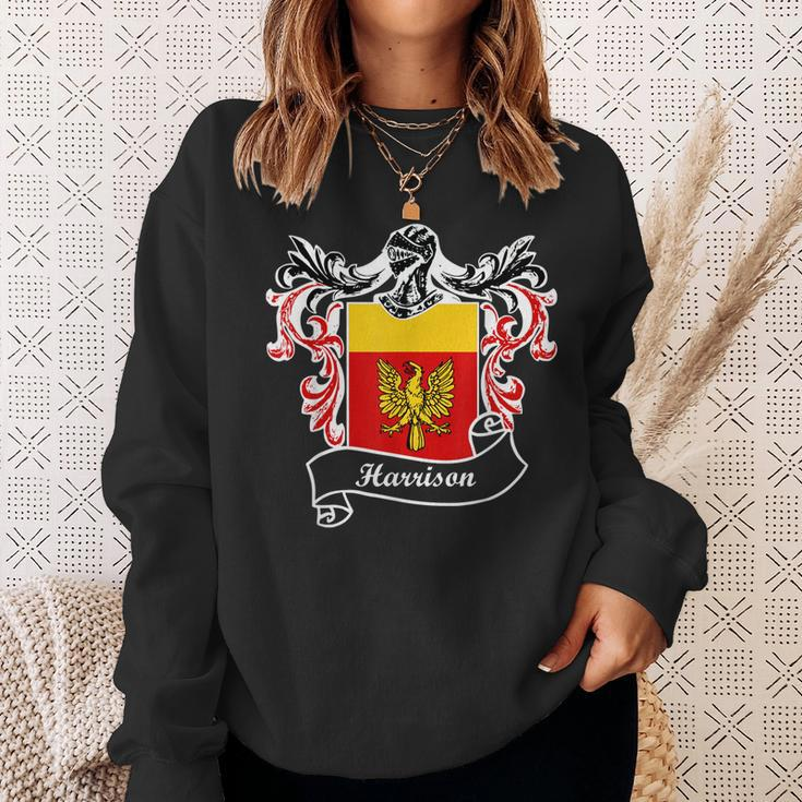Harrison Coat Of Arms Surname Last Name Family Crest Men Women Sweatshirt Graphic Print Unisex Gifts for Her