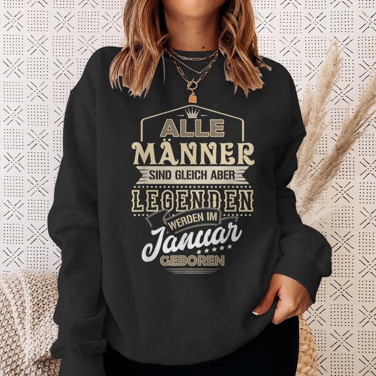 Herren Alle Männer Sind Gleich Legenden Werden Januar Geboren Sweatshirt Geschenke für Sie