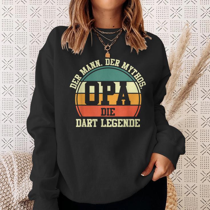 Herren Dart Opa Großvater Dartsspieler Darts Sweatshirt Geschenke für Sie