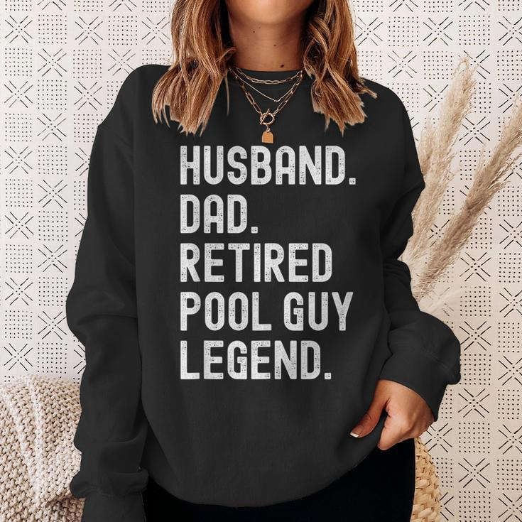 Herren Ehemann Vater Pool Guy Legend Im Ruhestand Sweatshirt Geschenke für Sie