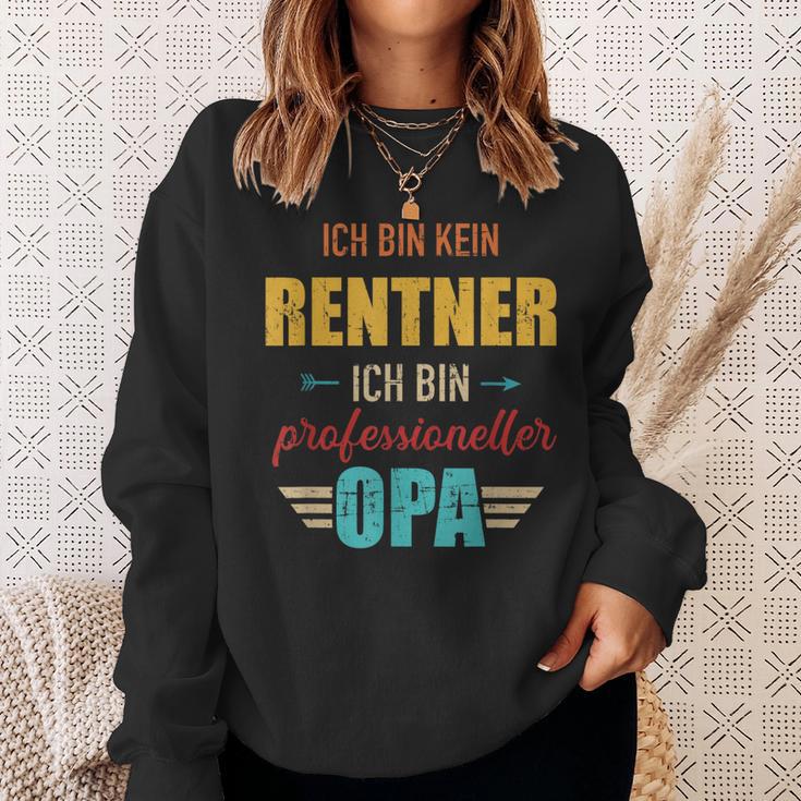 Herren Kein Rentner Bin Professioneller Opa Sweatshirt Geschenke für Sie