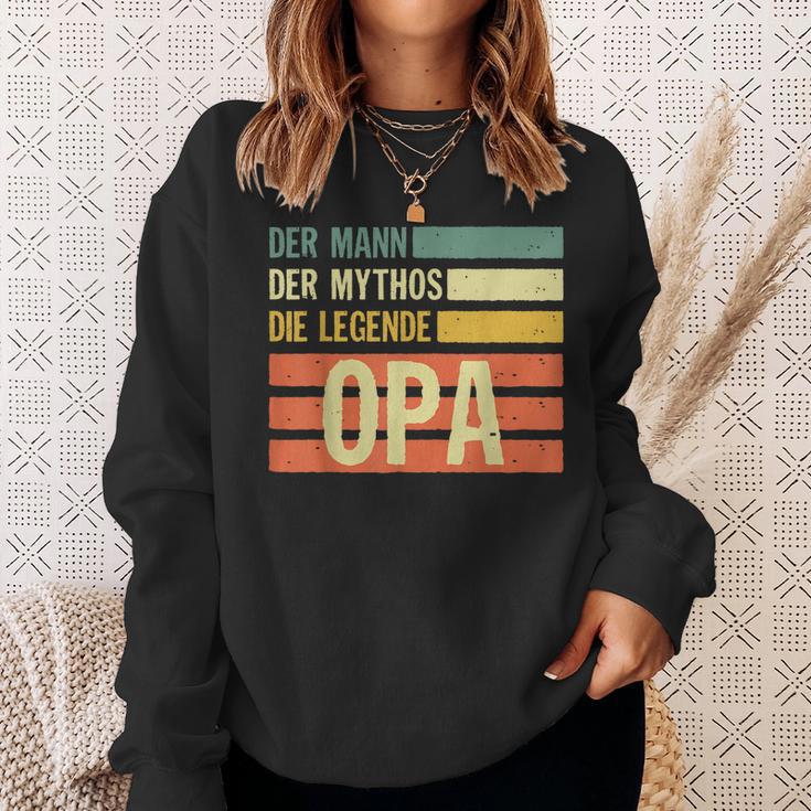 Herren Opa Der Mann Der Mythos Die Legende Lustiges Geschenk Sweatshirt Geschenke für Sie