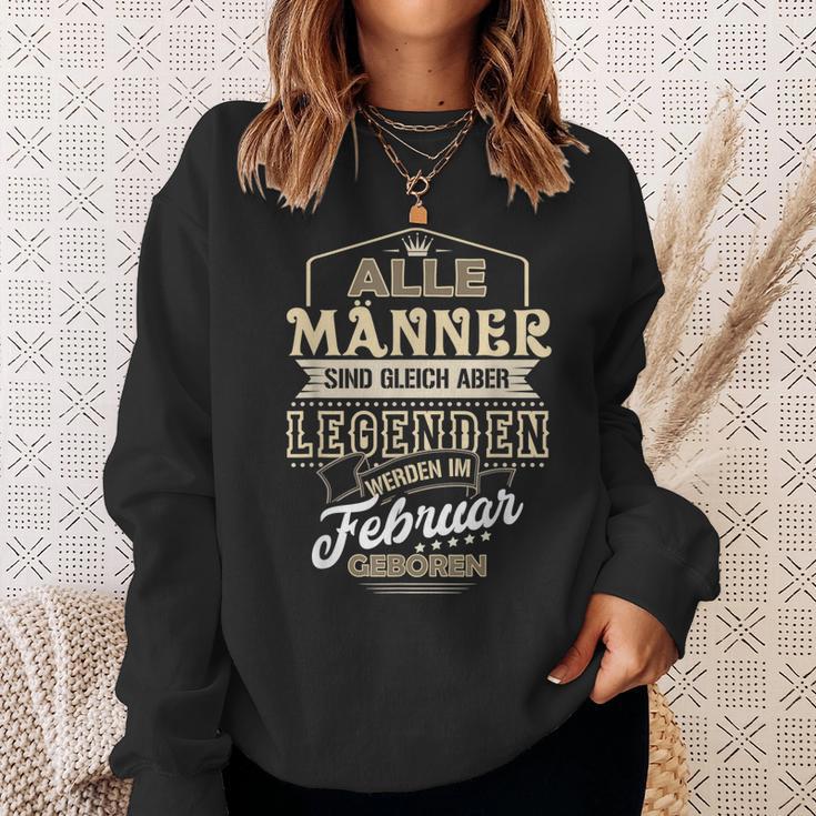 Herren Sweatshirt Legenden Geboren im Februar, Einzigartiges Design Geschenke für Sie