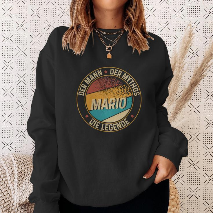Herren Sweatshirt Schwarz Der Mann, Der Mythos, Mario, Die Legende, Lustiges Mario Sweatshirt Geschenke für Sie
