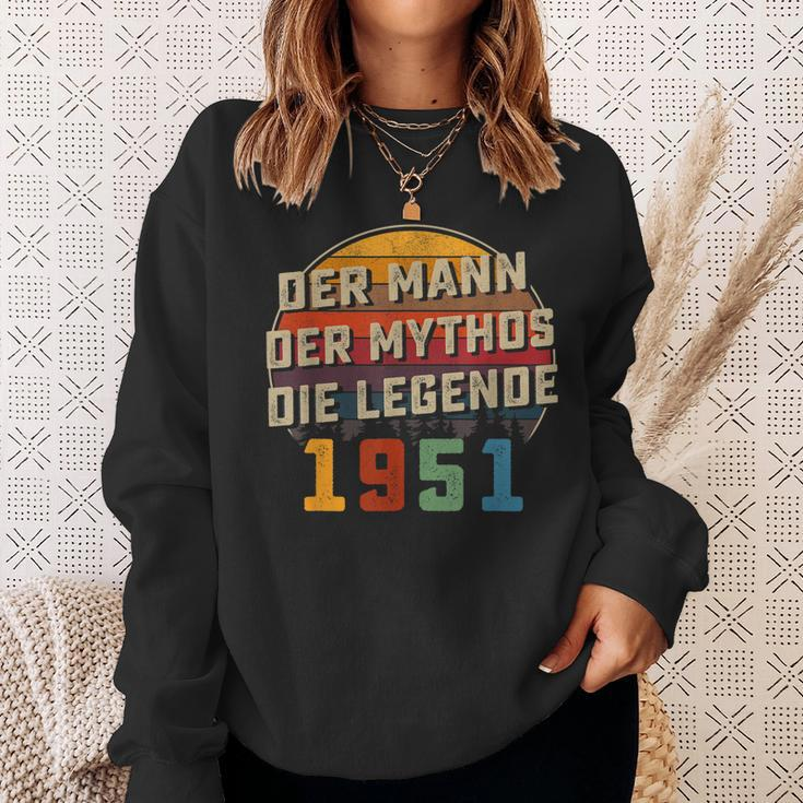 Herren Vintage Der Mann Mythos Die Legende 1951 72 Geburtstag Sweatshirt Geschenke für Sie
