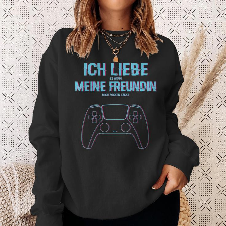 Herren Zocken Ich Liebe Meine Frau Gaming Ps5 Konsole Gamer Sweatshirt Geschenke für Sie