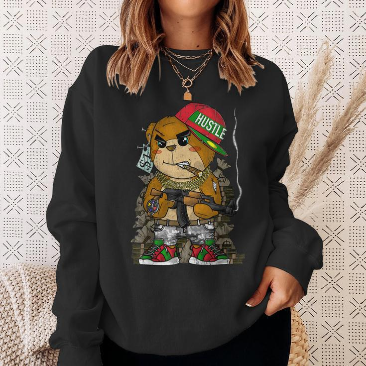 Hip-Hop Clothing Men Hipster Teddy Bear Rap Street Wear Sweatshirt Gifts for Her