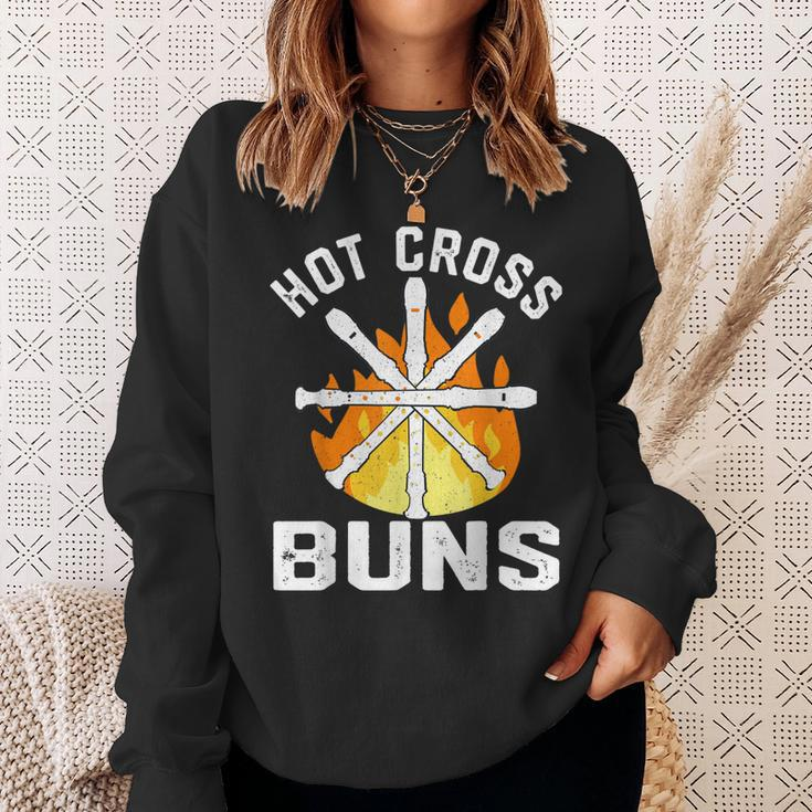 Hot Cross Buns Recorder Womens Pattern For Dad Vintage Sweatshirt Gifts for Her