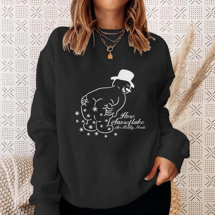 How Snowflakes Are Really Made Funny Snowman Shirt Funny Christmas V2 Sweatshirt Gifts for Her