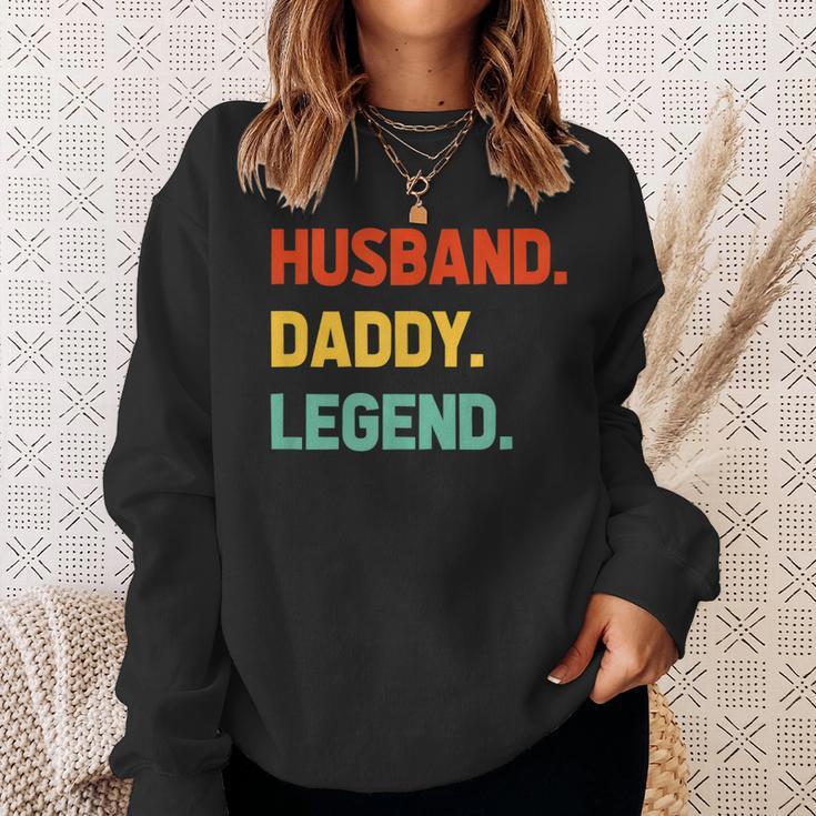 Husband Daddy Legend Funny Fathers Day For Daddy Best Dad Sweatshirt Gifts for Her