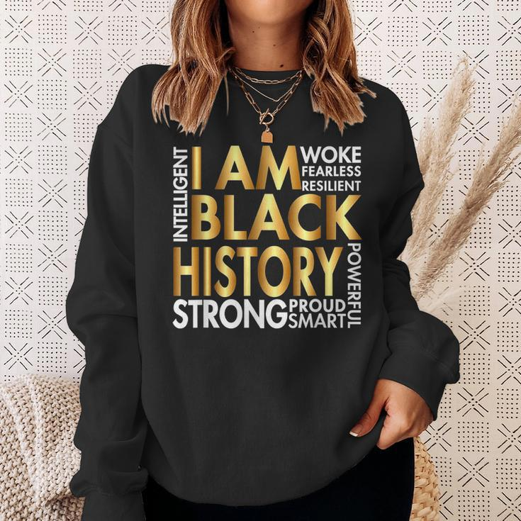 I Am Black Woman Black History Month Apparel Melanin African Sweatshirt Gifts for Her