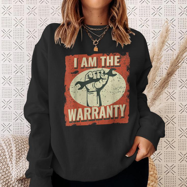 I Am The Warranty Vintage Mechanic Dad For Men Auto Mechanic Sweatshirt Gifts for Her