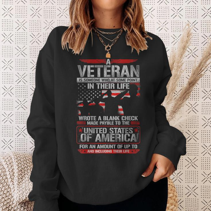 I Am Veteran Ex-Army Served Sacrificed Respect Veteran Sweatshirt Gifts for Her