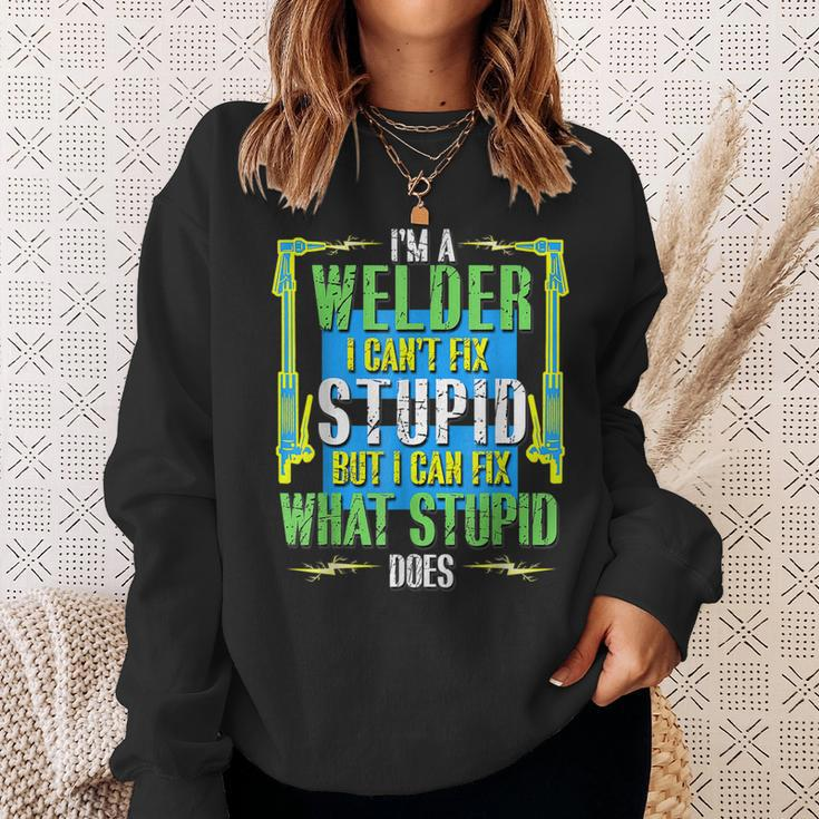 I Cant Fix Funny Weld Welder Welding Christmas Men Women Sweatshirt Graphic Print Unisex Gifts for Her