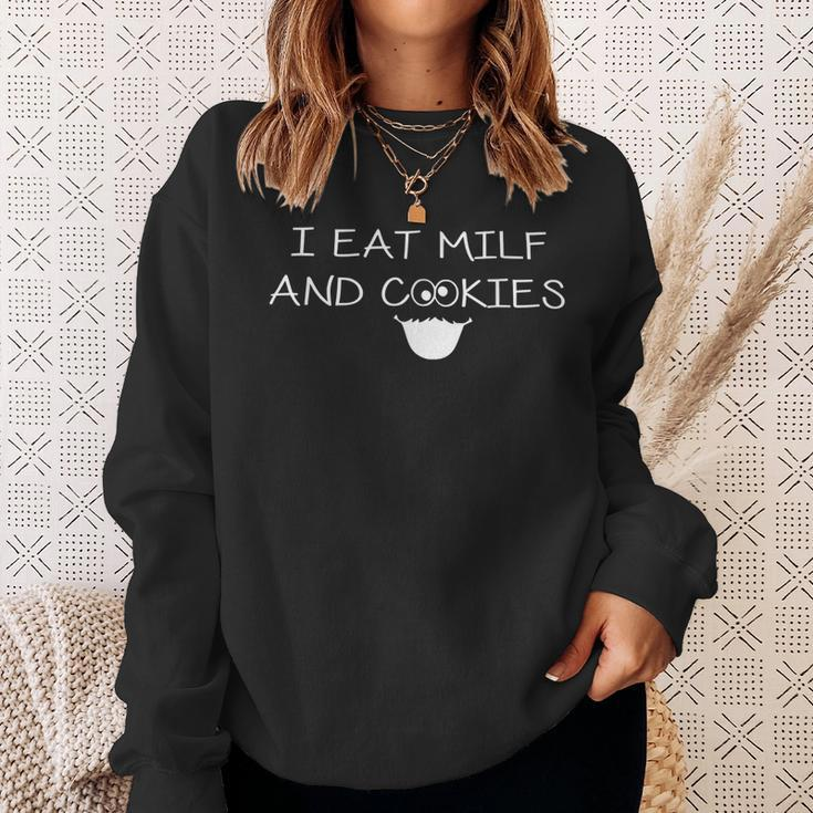 I Eat Milf And Cookies Humor Funny Sweatshirt Gifts for Her