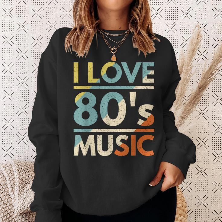 I Love 80S Music 80S Music 80S Rock Music 80S Classic Men Women Sweatshirt Graphic Print Unisex Gifts for Her