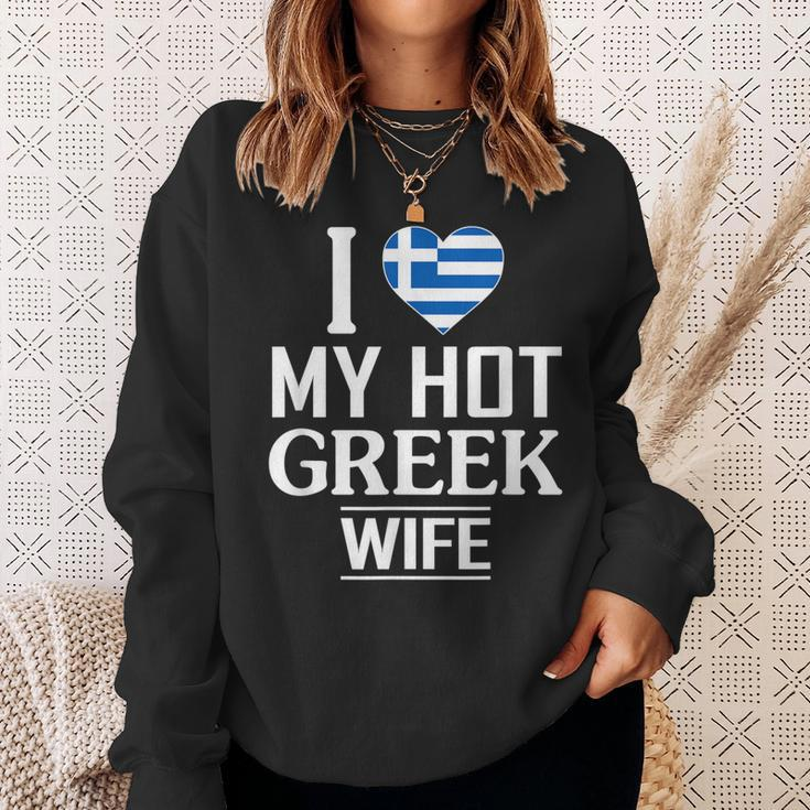 I Love My Hot Greek Wife Men Women Sweatshirt Graphic Print Unisex Gifts for Her