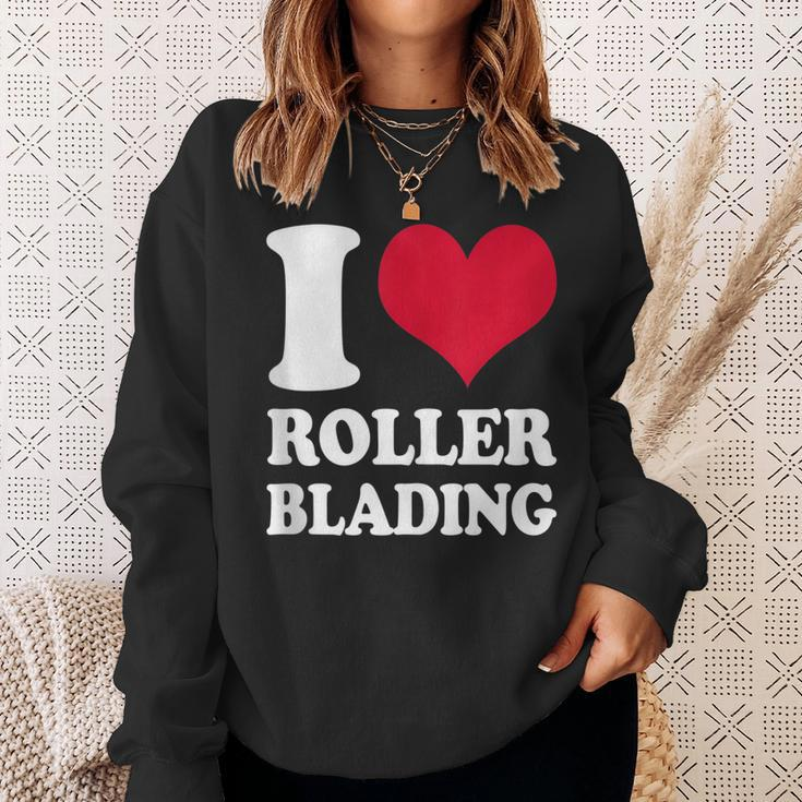 I Love Rollerblading Sweatshirt Gifts for Her