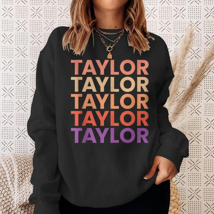 I Love Taylor Funny First Name Vintage Taylor Sweatshirt Gifts for Her