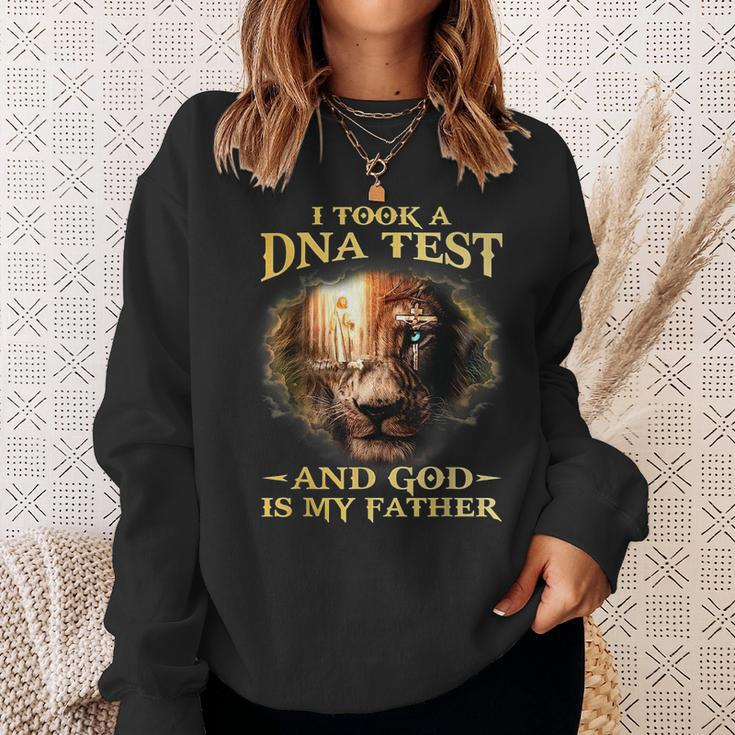 I Took A Dna Test And God Is My Father Lion Jesus Christian Sweatshirt Gifts for Her