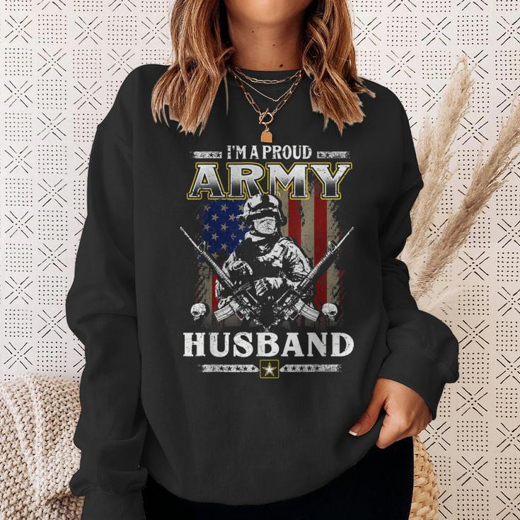 Im A Proud Army Husband Veteran Fathers Day 4Th Of July Sweatshirt Gifts for Her