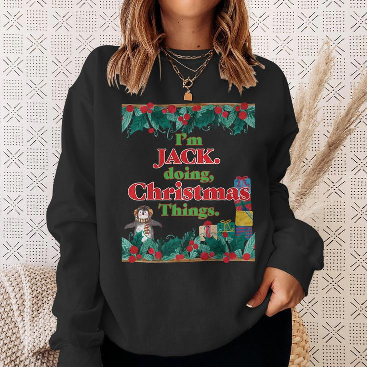 Im Jack Doing Christmas Things Funny Christmas Sweatshirt Gifts for Her