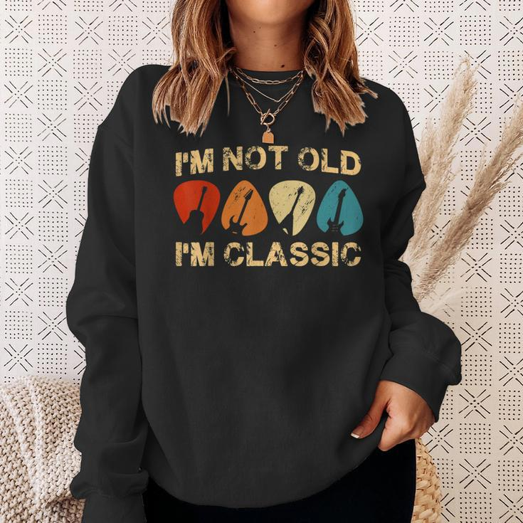 Im Not Old Im Classic Vintage Guitar For Dad Grandpa Sweatshirt Gifts for Her