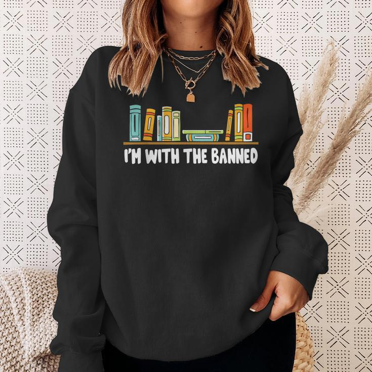 Im With The Banned Books I Read Banned Books Lovers Sweatshirt Gifts for Her