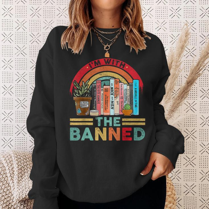Im With The Banned Books I Read Banned Reader Books Lover Sweatshirt Gifts for Her