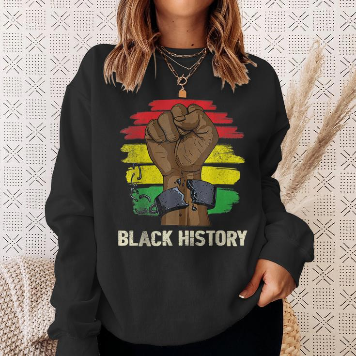 Inspiring Black Leaders Power Fist Hand Black History Month V2 Men Women Sweatshirt Graphic Print Unisex Gifts for Her
