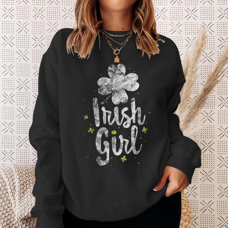 Irish Girl St Patricks Day Girls Shamrock Sweatshirt Gifts for Her