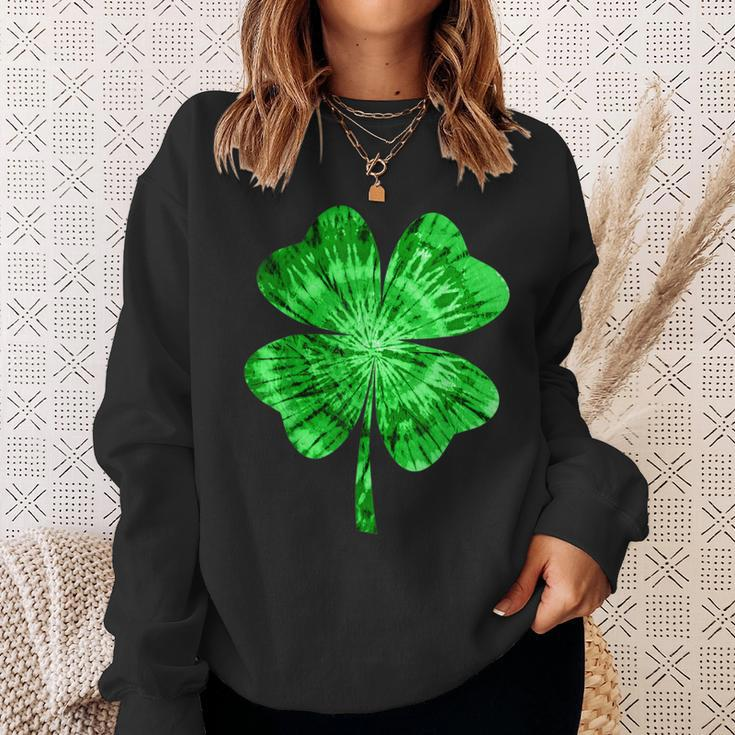 Irish Shamrock Tie Dye Happy St Patricks Day Go Lucky Gifts Sweatshirt Gifts for Her