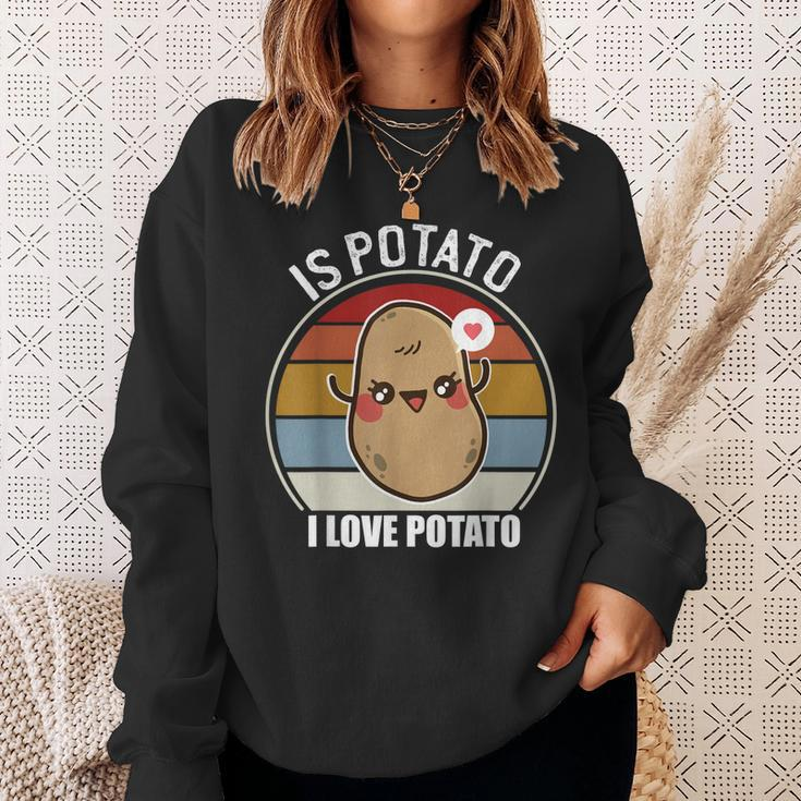 Is Potato In Television As Seen On Late Night Kawaii Potato Sweatshirt Gifts for Her