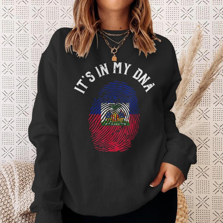 Its In My Dna Fingerprint | Prideful Haitian Gift Sweatshirt Gifts for Her