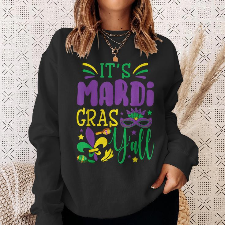 Its Mardi Gras Yall Mardi Gras Party Mask Costume  V3 Sweatshirt Gifts for Her