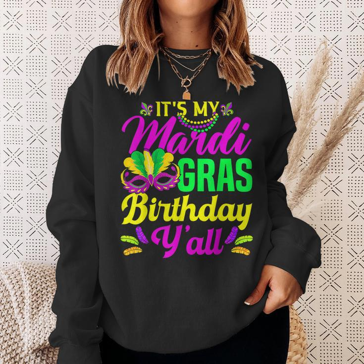Its My Mardi Gras Birthday Yall Carnival Costume Mardi Gras Sweatshirt Gifts for Her