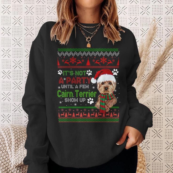 Its Not A Party Until A Few Cairn Terrier Christmas Dog Men Women Sweatshirt Graphic Print Unisex Gifts for Her