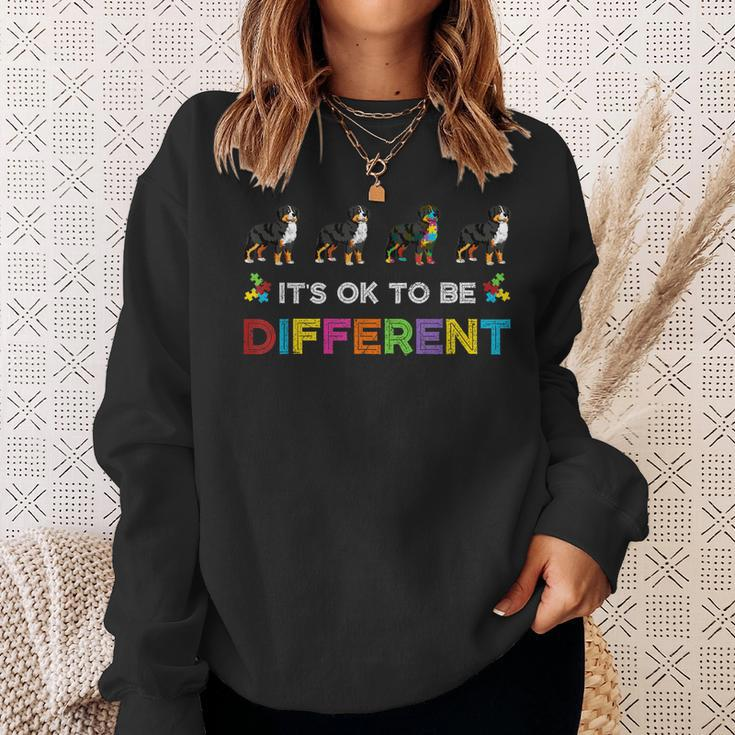 Its Ok To Be Different Bernese Mountain Autism Dog Lovers Sweatshirt Gifts for Her