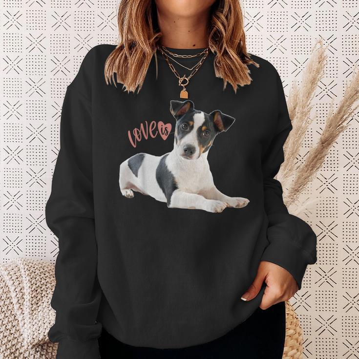 Jack Russell Terrier Mama Papa Damen Herren Kinder Love Dog Sweatshirt Geschenke für Sie