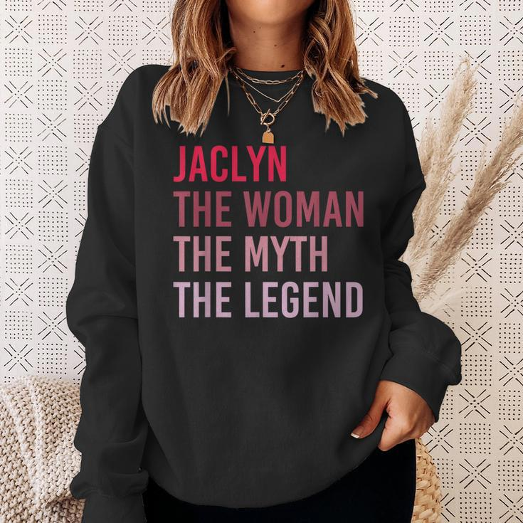 Jaclyn The Woman Myth Legend Personalized Name Birthday Gift Sweatshirt Gifts for Her