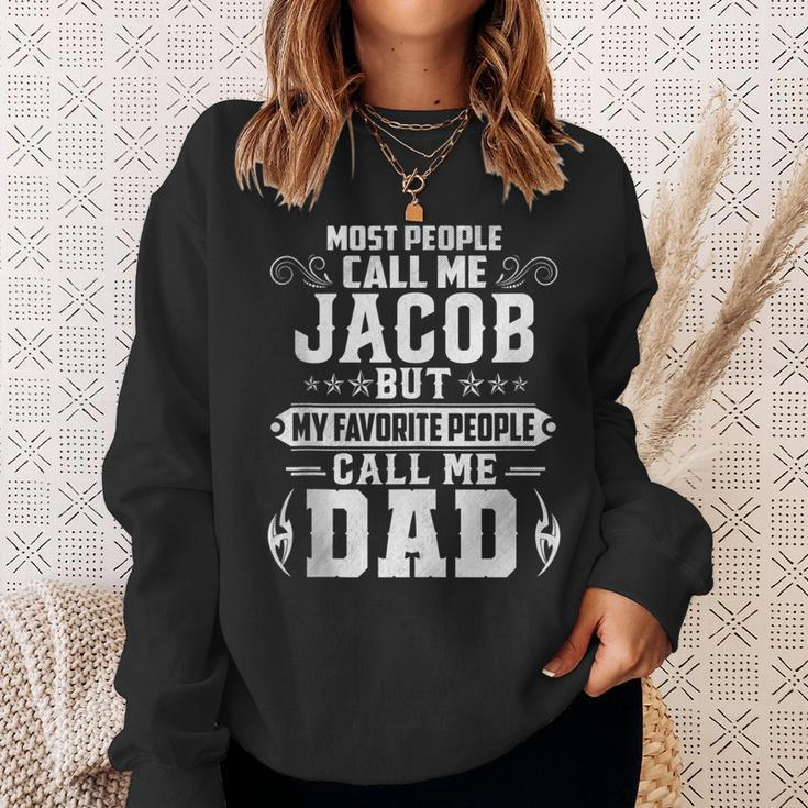 Jacob - Name Funny Fathers Day Personalized Men Dad Sweatshirt Gifts for Her