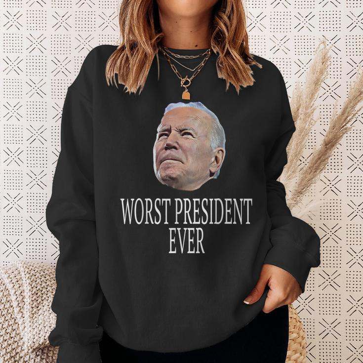 Joe Biden Worst President Ever Sweatshirt Gifts for Her