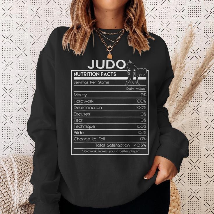 Judo Nutrition Facts Sarkastisches Judo Girl Sweatshirt Geschenke für Sie