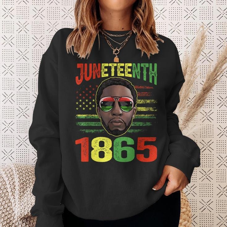 Junenth Is My Independence Day Black King Fathers Day Men Sweatshirt Gifts for Her