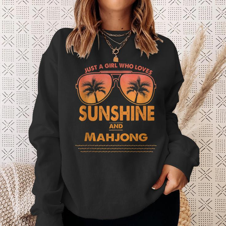 Just A Girl Who Loves Sunshine And Mahjong For Woman Sweatshirt Gifts for Her
