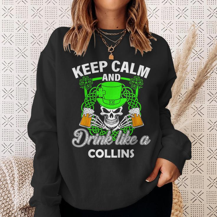 Keep Calm And Drink Like A Collins St Patricks Day Lucky Sweatshirt Gifts for Her