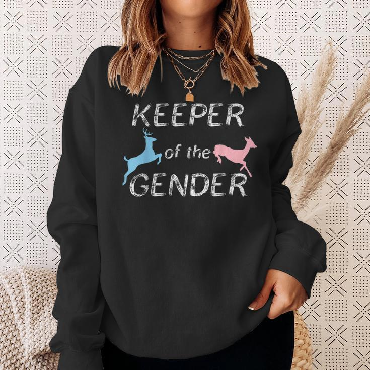 Keeper Of The Gender Reveal Buck Or Doe Party Idea Sweatshirt Gifts for Her