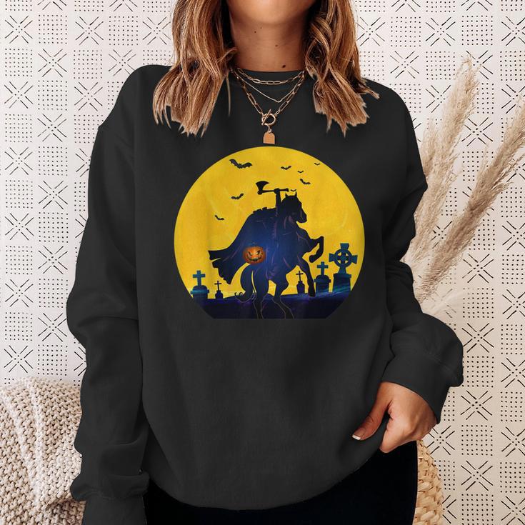 Klassisches Retro- „Kopfloser Reiter“ Sleepy Holloween Moon Sweatshirt Geschenke für Sie