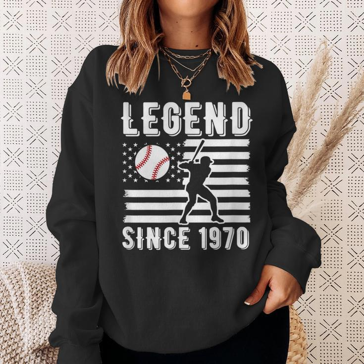 Legend Baseballspieler Seit 1970 Pitcher Strikeout Baseball Sweatshirt Geschenke für Sie